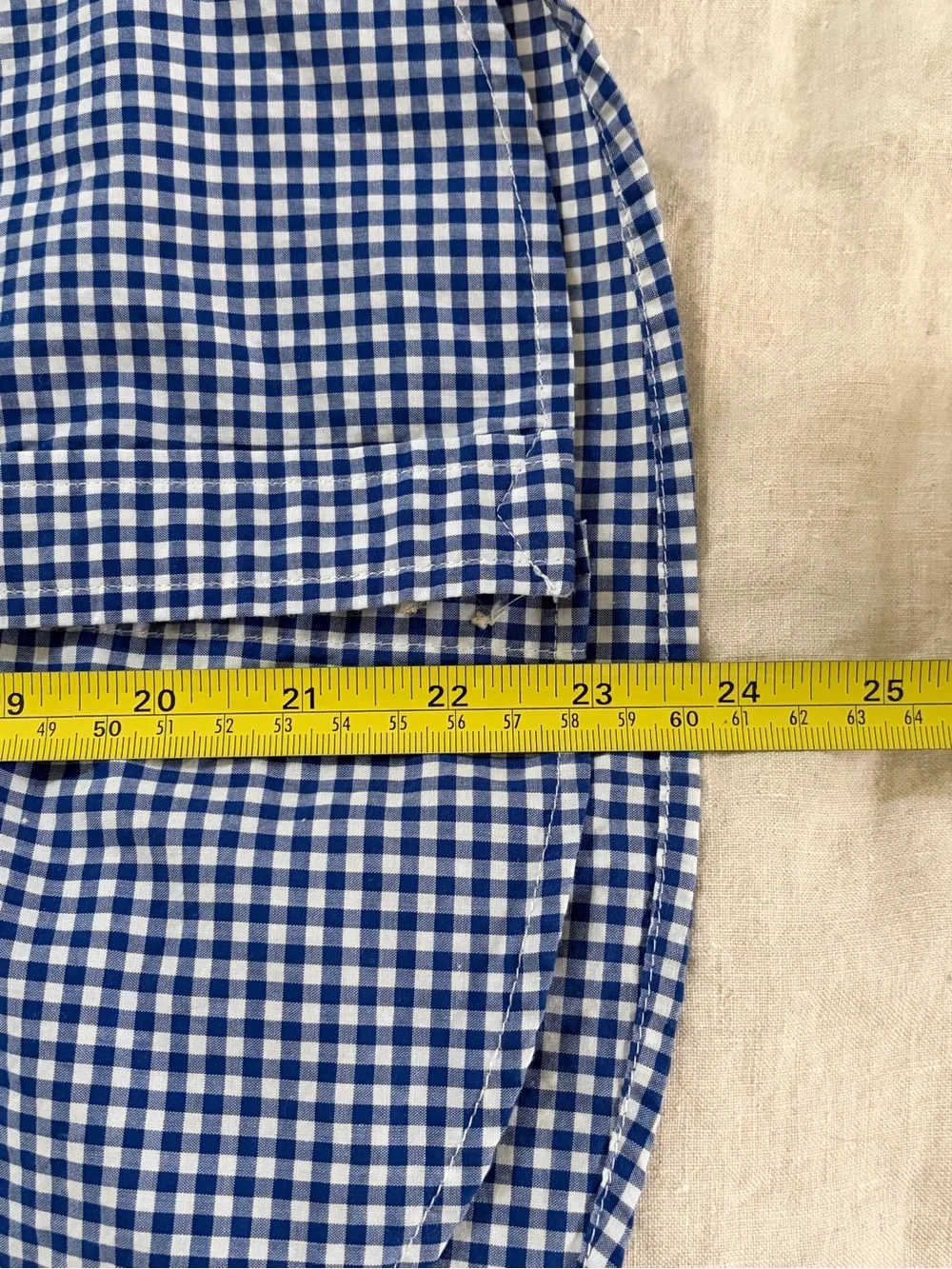 Ralph Lauren Boys M Cotton Poplin Shirt Blue White Gingham Button Down Preppy